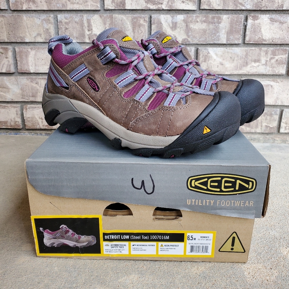 New Keen Detroit Low Steel toe women's shoes work